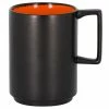 RAK Porcelain FRNOMG33OR Fire 11.15 Oz. Orange Porcelain Stackable Mug - 6/Case