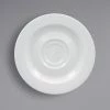 RAK Porcelain HMPASSA15 Helm 5 15/16" Bright White Embossed Round Porcelain Saucer - 12/Case