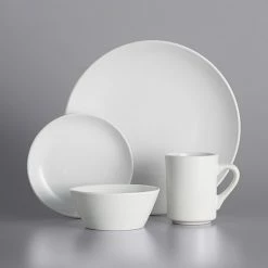 Sample - Acopa 10 1/2" Round Bright White Coupe Stoneware Plate 8 Sample - Acopa 10 1/2" Round Bright White Coupe Stoneware Plate -Rak Porcelain shop 2094803