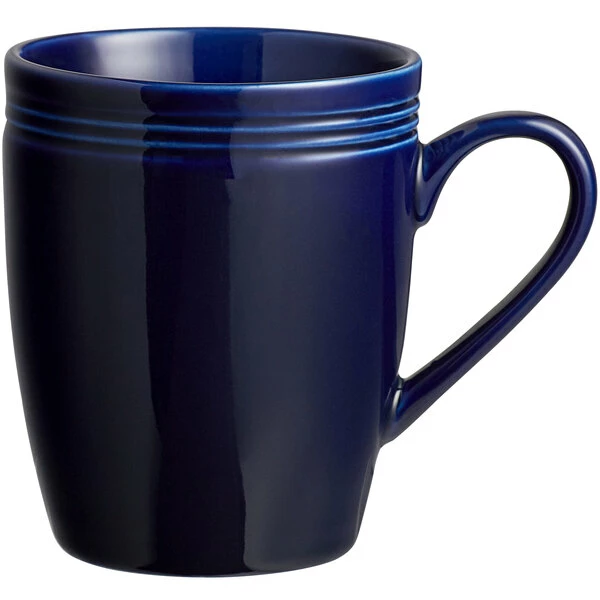 Sample - Acopa Capri 12 Oz. Deep Sea Cobalt China Mug 2 Sample - Acopa Capri 12 Oz. Deep Sea Cobalt China Mug - Image 2