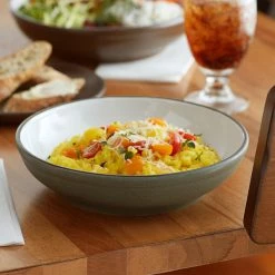 Sample - Acopa Embers 32 Oz. Moss Green Matte Stoneware Pasta Bowl