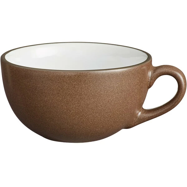 Sample - Acopa Embers 12 Oz. Hickory Brown Matte Stoneware Cup 2 Sample - Acopa Embers 12 Oz. Hickory Brown Matte Stoneware Cup - Image 2