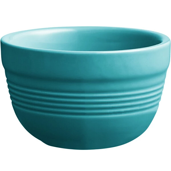 Sample - Acopa Capri 8 Oz. Caribbean Turquoise Stoneware Bouillon 1 Sample - Acopa Capri 8 Oz. Caribbean Turquoise Stoneware Bouillon