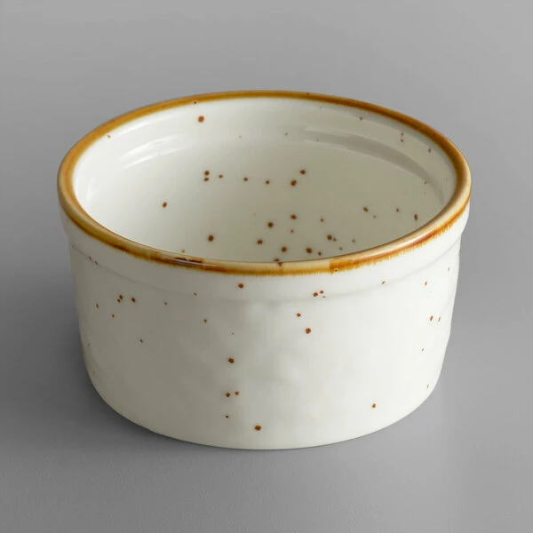 Sample - Acopa Keystone 7 Oz. Vanilla Bean Stoneware Ramekin 2 Sample - Acopa Keystone 7 Oz. Vanilla Bean Stoneware Ramekin - Image 2