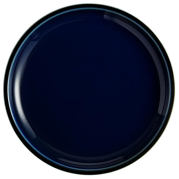 Acopa Keystone 8 1/2" Azora Blue Stoneware Coupe Plate - 4/Pack 2 Acopa Keystone 8 1/2" Azora Blue Stoneware Coupe Plate - 4/Pack - Image 2