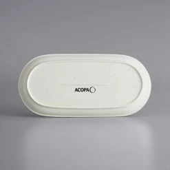 Sample - Acopa Keystone 14" X 6 3/4" Vanilla Bean Stoneware Oblong Coupe Platter -Rak Porcelain shop 2096580