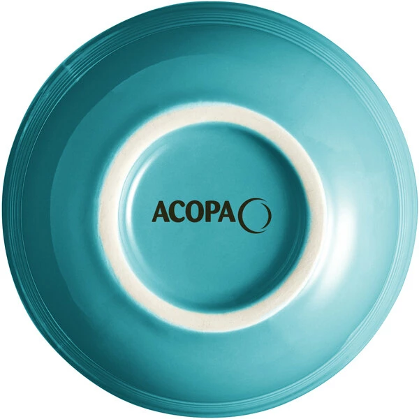 Sample - Acopa Capri 8 Oz. Caribbean Turquoise Stoneware Bouillon 2 Sample - Acopa Capri 8 Oz. Caribbean Turquoise Stoneware Bouillon - Image 2