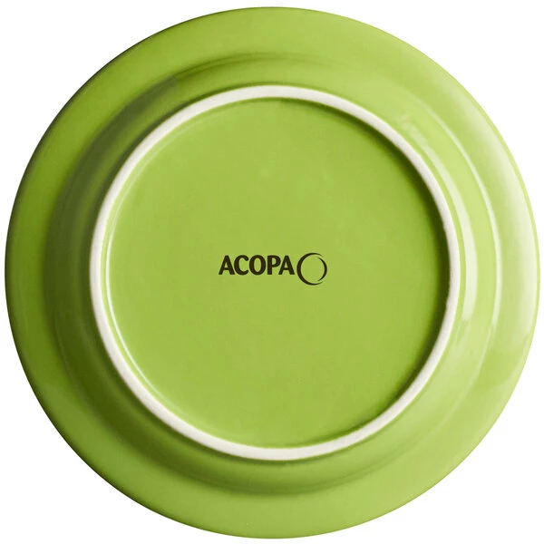 Sample - Acopa Capri 7" Bamboo Green Stoneware Plate 2 Sample - Acopa Capri 7" Bamboo Green Stoneware Plate - Image 2