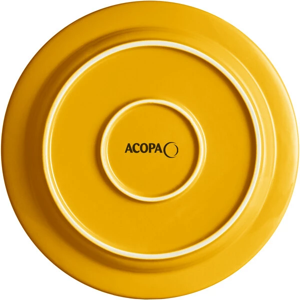 Acopa Capri 9" Mango Orange Stoneware Plate - 12/Case 3 Acopa Capri 9" Mango Orange Stoneware Plate - 12/Case - Image 3