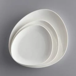 Acopa Nova 7 1/4" Cream White Organic Coupe Stoneware Plate - 36/Case -Rak Porcelain shop 2102162