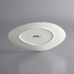 Acopa Nova 11" X 5 1/2" Cream White Slim Triangle Coupe Stoneware Plate - 12/Case 7 Acopa Nova 11" X 5 1/2" Cream White Slim Triangle Coupe Stoneware Plate - 12/Case -Rak Porcelain shop 2102178
