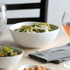 Acopa Nova 25 Oz. Cream White Tall Coupe Stoneware Bowl - 12/Case