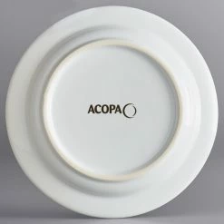 Acopa Capri 6 1/8" Coconut White Stoneware Plate - 24/Case -Rak Porcelain shop 2102673