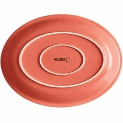 Sample - Acopa Capri 13 3/4" X 10 1/2" Coral Reef Oval Stoneware Coupe Platter -Rak Porcelain shop 2102704