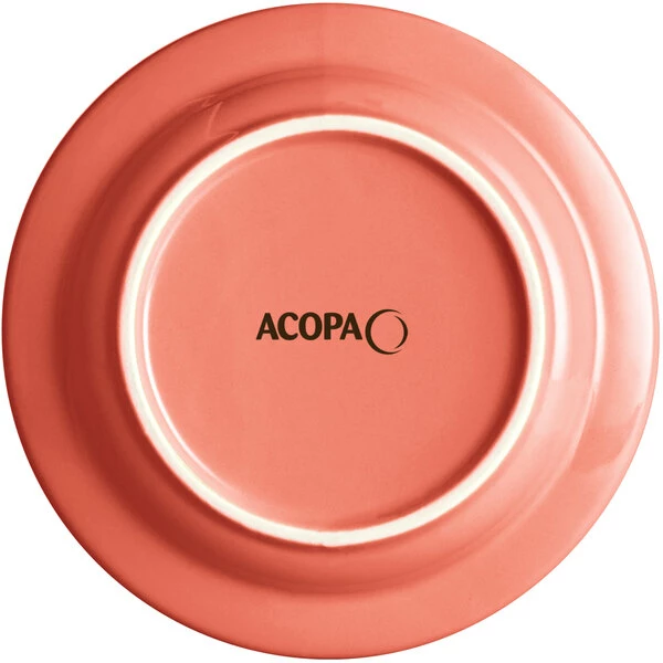 Sample - Acopa Capri 6 1/8" Coral Reef Stoneware Plate 2 Sample - Acopa Capri 6 1/8" Coral Reef Stoneware Plate - Image 2