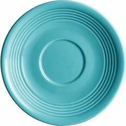 Acopa Capri 6" Caribbean Turquoise Stoneware Saucer - 12/Pack -Rak Porcelain shop 2103118