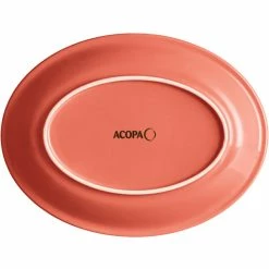 Sample - Acopa Capri 11 1/2" X 8 3/4" Coral Reef Oval Stoneware Coupe Platter -Rak Porcelain shop 2103303