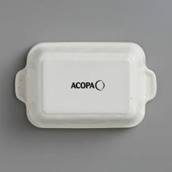 Sample - Acopa Keystone 15 Oz. Vanilla Bean Stoneware Rectangular Baker / Casserole Dish -Rak Porcelain shop 2103635