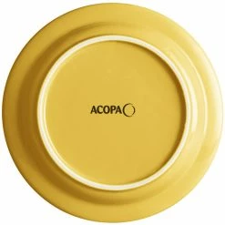 Acopa Capri 7" Citrus Yellow Stoneware Plate - 24/Case -Rak Porcelain shop 2103846