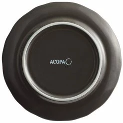 Acopa Condesa 6 1/2" Matte Finish Armor Gray Scalloped Wide Rim Porcelain Plate - 36/Case -Rak Porcelain shop 2113199