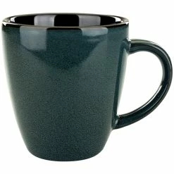 International Tableware LU-17-MI Luna 14 Oz. Midnight Blue Porcelain Mug - 36/Case