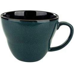 International Tableware LU-1-MI Luna 9 Oz. Midnight Blue Porcelain Cup - 24/Case