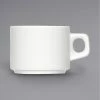 Bauscher By BauscherHepp 115260 B1100 3.4 Oz. Bright White Stackable Porcelain Espresso Cup - 12/Case