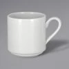 RAK Porcelain HMPASSC28V Helm 9.5 Oz. Bright White Embossed Porcelain Cup - 12/Case