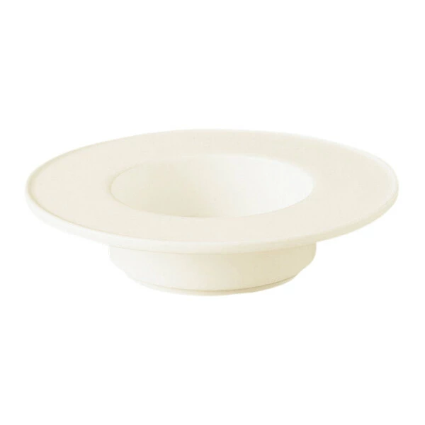 RAK Porcelain NOSA2 Nordic 5 1/2" Warm White Porcelain Saucer - 6/Case 1 RAK Porcelain NOSA2 Nordic 5 1/2" Warm White Porcelain Saucer - 6/Case