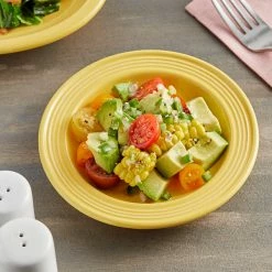 Acopa Capri 6 1/8" Citrus Yellow Stoneware Plate - 24/Case