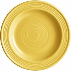 Acopa Capri 6 1/8" Citrus Yellow Stoneware Plate - 12/Pack -Rak Porcelain shop 2134683