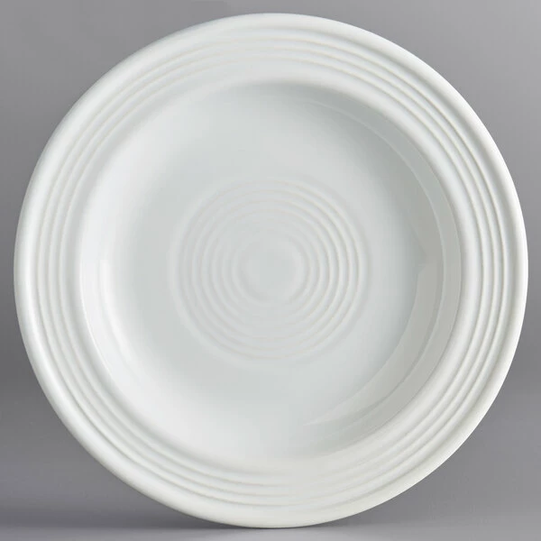 Acopa Capri 6 1/8" Coconut White Stoneware Plate - 12/Pack 2 Acopa Capri 6 1/8" Coconut White Stoneware Plate - 12/Pack - Image 2
