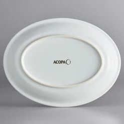 Sample - Acopa Capri 11 1/2" X 8 3/4" Coconut White Oval Stoneware Coupe Platter 7 Sample - Acopa Capri 11 1/2" X 8 3/4" Coconut White Oval Stoneware Coupe Platter -Rak Porcelain shop 2135951