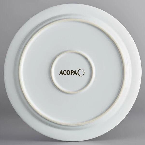 Sample - Acopa Capri 10" Coconut White Stoneware Plate 3 Sample - Acopa Capri 10" Coconut White Stoneware Plate - Image 3
