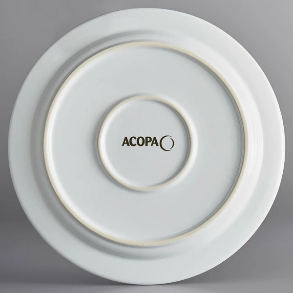 Sample - Acopa Capri 9" Coconut White Stoneware Plate 3 Sample - Acopa Capri 9" Coconut White Stoneware Plate - Image 3