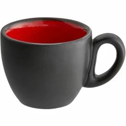 RAK Porcelain FR116C08RD Fire 2.7 Oz. Red Porcelain Espresso Cup - 12/Case