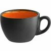 RAK Porcelain FR116C20OR Fire 6.75 Oz. Orange Porcelain Coffee Cup - 12/Case