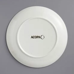Acopa Keystone 10 1/2" Vanilla Bean Stoneware Coupe Plate - 4/Case -Rak Porcelain shop 2140208