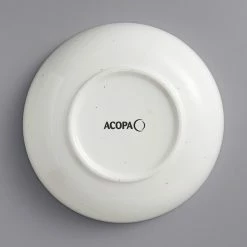 Acopa Keystone 8" Vanilla Bean Stoneware Coupe Low Bowl - 24/Case -Rak Porcelain shop 2140368