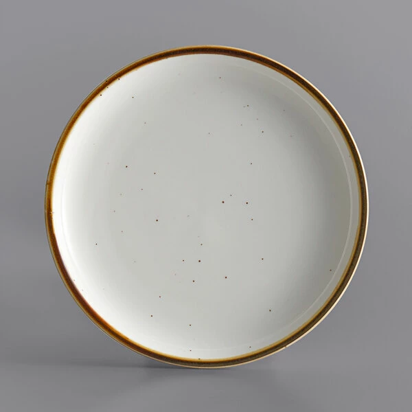 Acopa Keystone 8 1/2" Vanilla Bean Stoneware Coupe Plate - 24/Case 2 Acopa Keystone 8 1/2" Vanilla Bean Stoneware Coupe Plate - 24/Case - Image 2