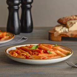 Acopa Keystone 8 1/2" Vanilla Bean Stoneware Coupe Plate - 24/Case 9 Acopa Keystone 8 1/2" Vanilla Bean Stoneware Coupe Plate - 24/Case -Rak Porcelain shop 2140498