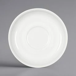 Bauscher By BauscherHepp 546945 Bonn 6 3/16" Bright White Porcelain Saucer - 12/Case