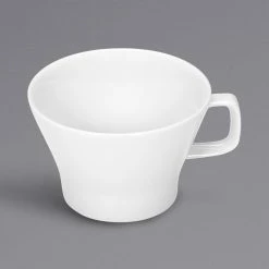 Bauscher By BauscherHepp 445222 Solutions 7 Oz. Bright White Low Cup With Handle - 12/Case
