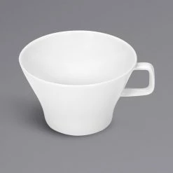 Bauscher By BauscherHepp 445235 Solutions 11.8 Oz. Bright White Low Cup With Handle - 12/Case