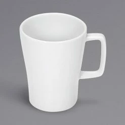 Bauscher By BauscherHepp 445280 Solutions 9.6 Oz. Bright White Mug With Handle - 12/Case