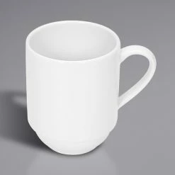 Bauscher By BauscherHepp 465635 Relation Today 11.8 Oz. Bright White Stackable Mug With Handle - 12/Case