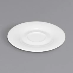 Bauscher By BauscherHepp 436908 Avantgarde 5 1/2" Bright White Round Porcelain Saucer - 12/Case