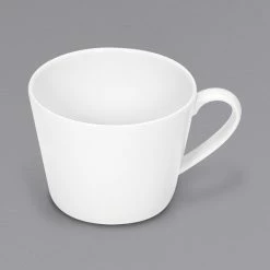 Bauscher By BauscherHepp 465180 Relation Today 10.14 Oz. Bright White Low Cup With Handle - 12/Case