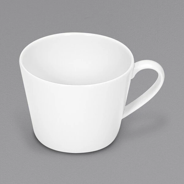 Bauscher By BauscherHepp 465180 Relation Today 10.14 Oz. Bright White Low Cup With Handle - 12/Case 1 Bauscher By BauscherHepp 465180 Relation Today 10.14 Oz. Bright White Low Cup With Handle - 12/Case