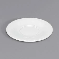 Bauscher By BauscherHepp 436917 Avantgarde 6 11/16" Bright White Round Porcelain Saucer - 12/Case